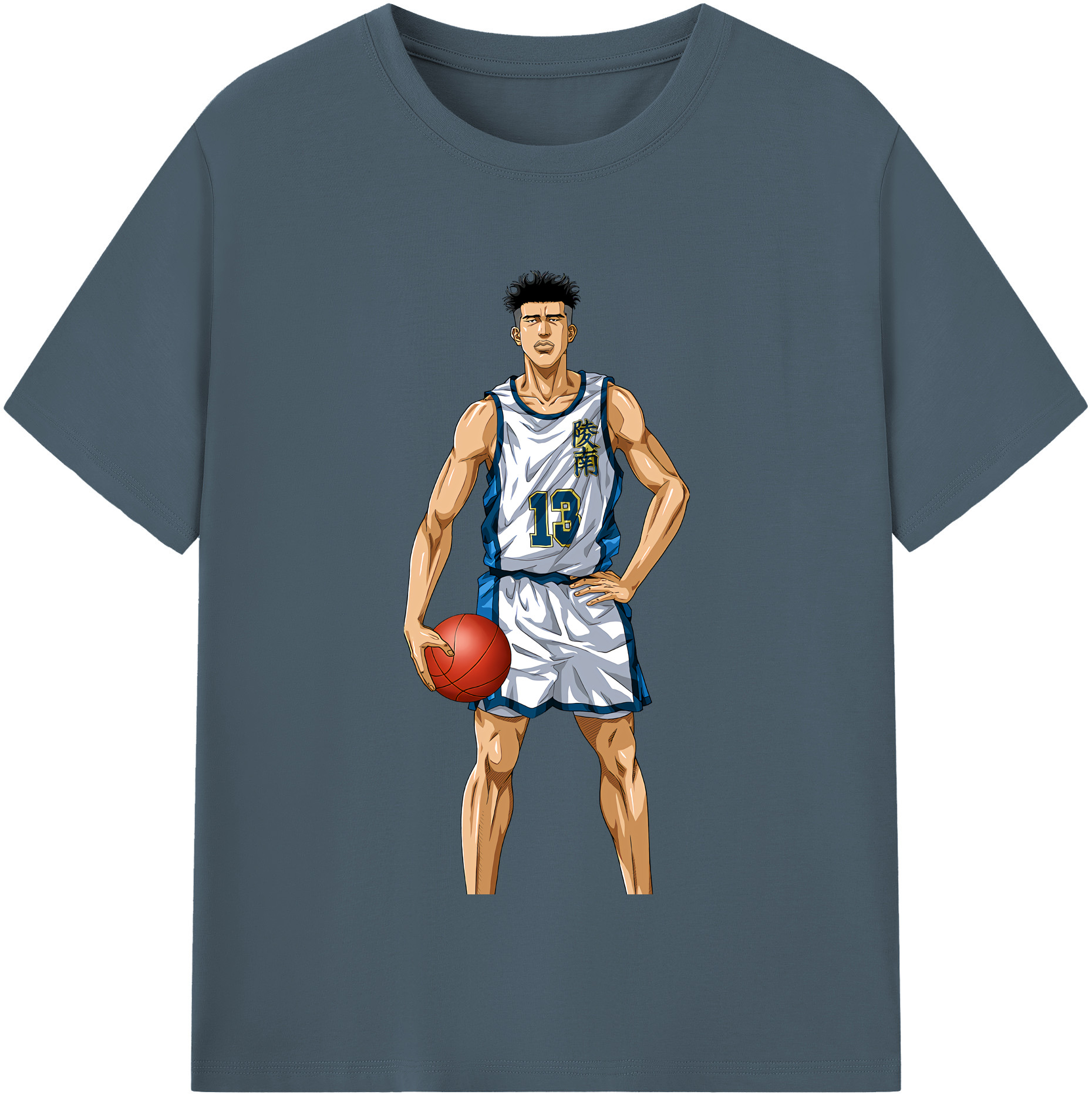 SLAM DUNK／スラムダンク 綿100％半袖Tシャツ（フロントプリント）